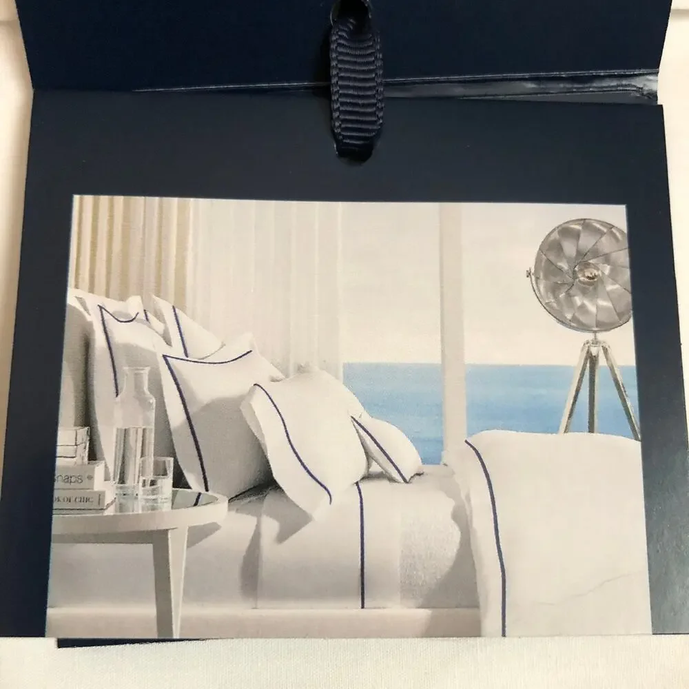 Ralph Lauren Organic Cotton Percale Palmer Full Flat Sheet White Sand Dune New